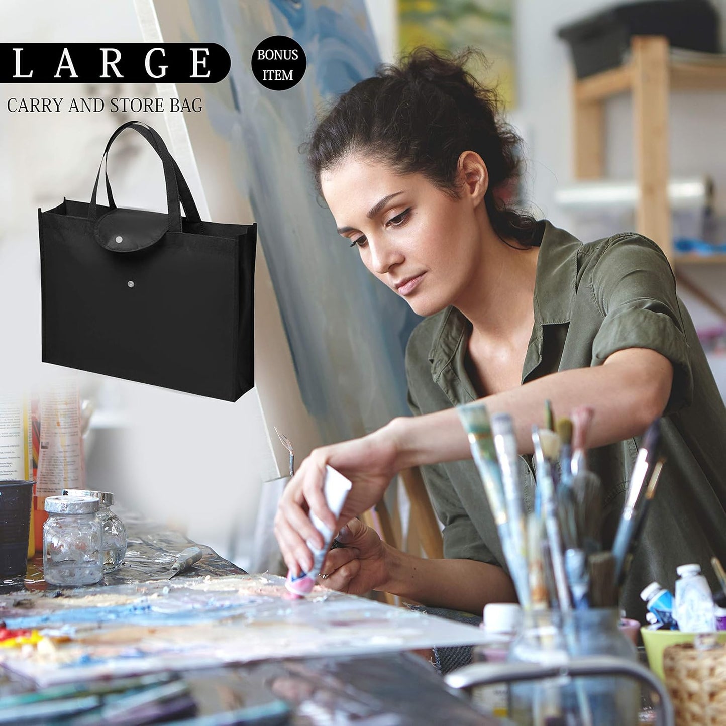 141-Piece Deluxe Artist Painting Set – Field & Table Easel with Acrylic Oil Watercolor